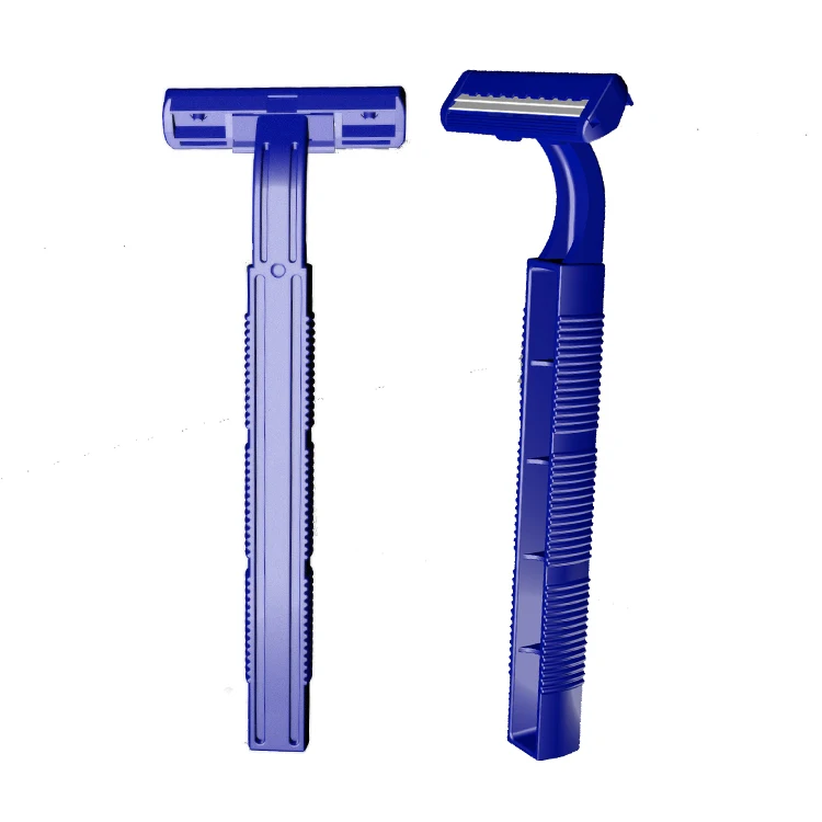 HW-B207G одноразовые ежедневное использование пластиковой ручкой быстрые потребительские отель Быстрая доставка 5 шт./мешок из полиуретана с открытыми порами пакет 2 лезвия бритвы