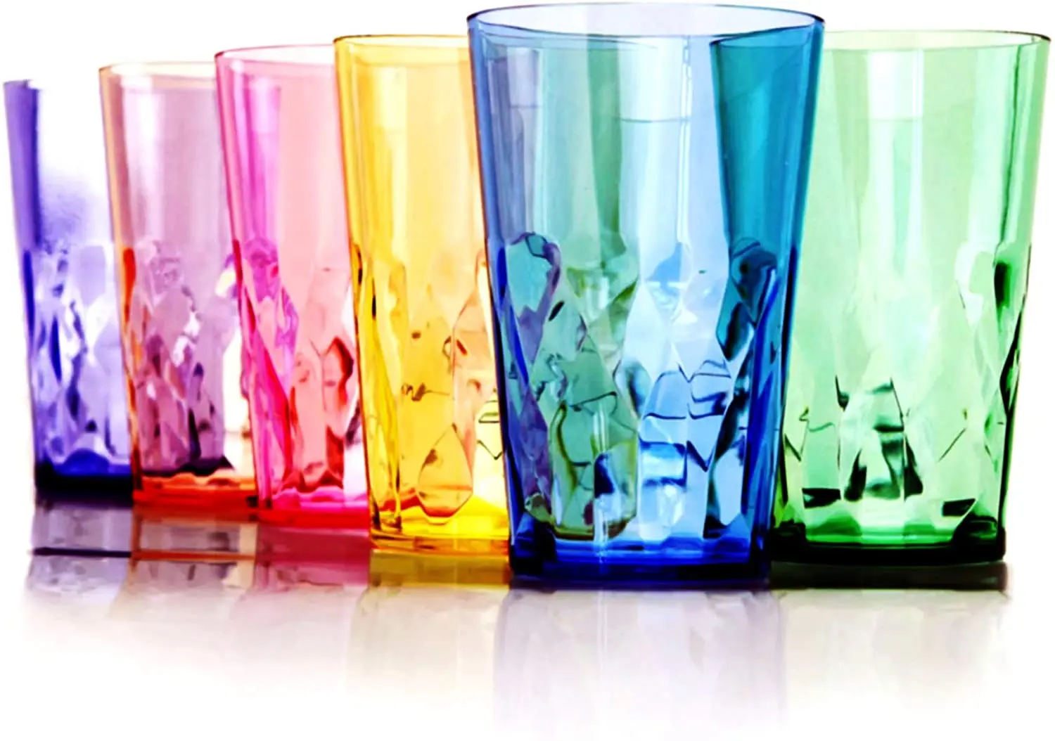 
2019 Best Selling Unbreakable Premium Drinking Glasses Set of 6 Tritan Plastic Tumbler Cups 