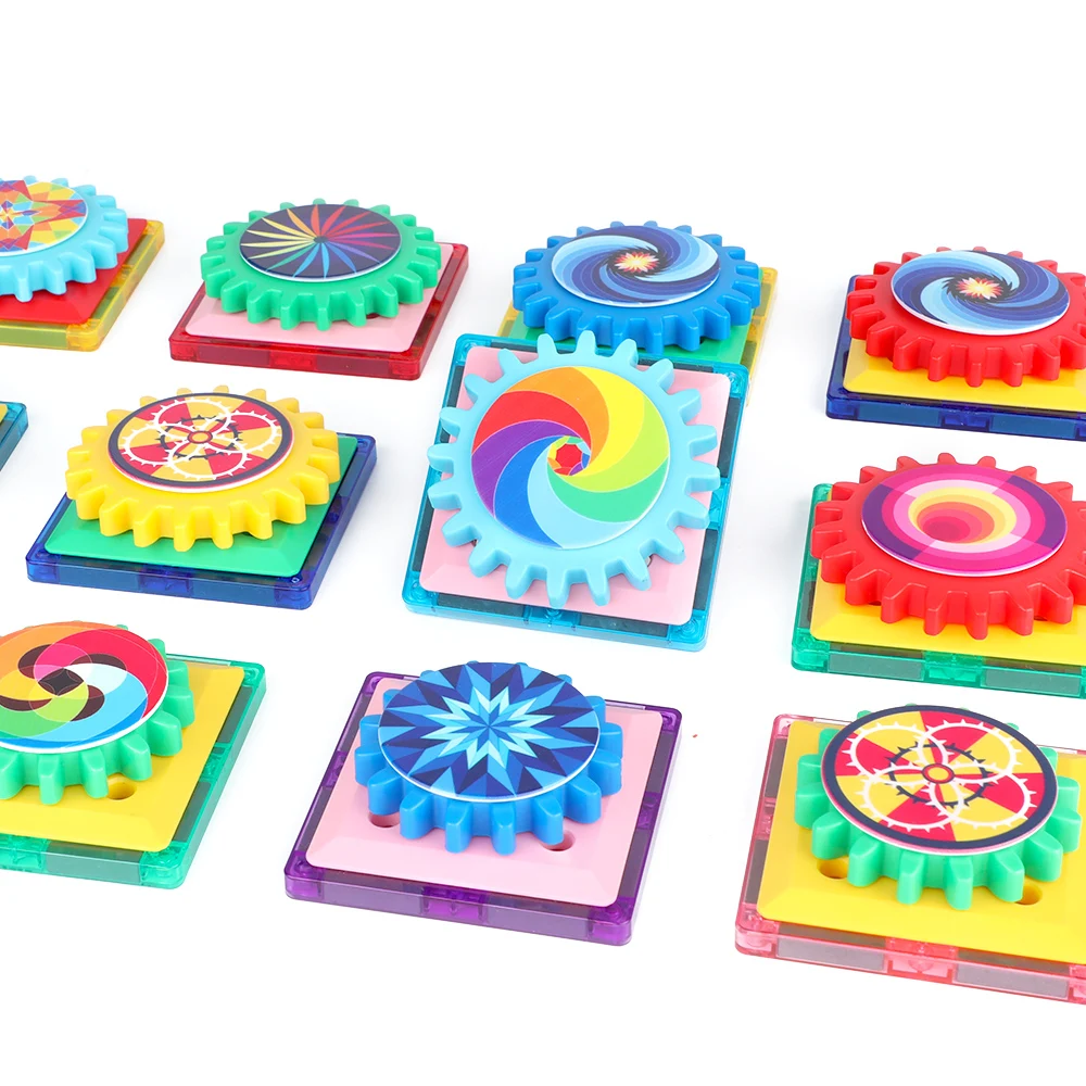 100 Pieces Diy Assembly Educational Toys Large Magnetic Building Blocks Fun Gear Blocks Kids Toys Funny Blocks