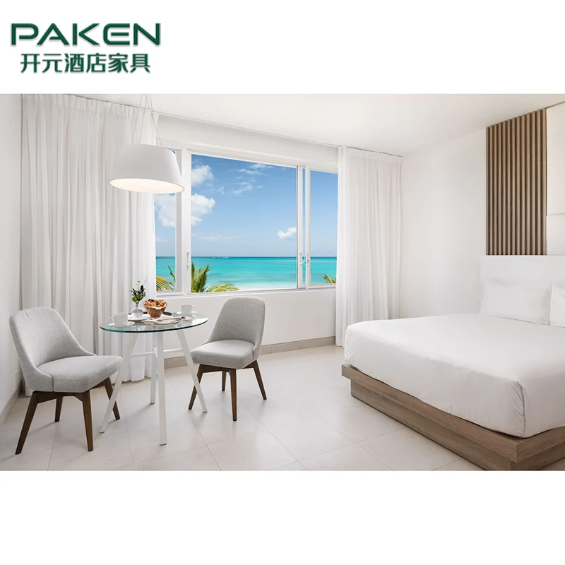 Guangdong Hotel Furniture Manufacturer Modern Resort Villa King Bed suite Custom Hotel Room Furniture Set