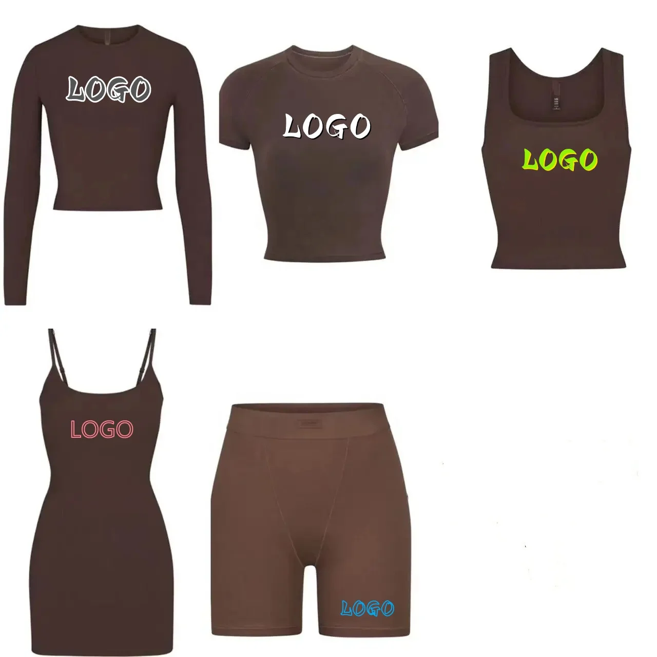 Custom Lounge Wear Comfy Cotton Ribbed Jersey Loungewear Women Sets Pink Skims Lounge Wear Two Piece Set Women Clothing