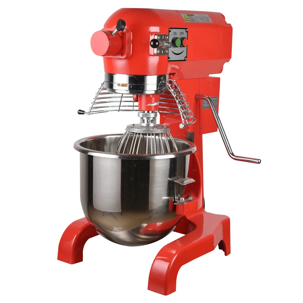 
10L 20L 30L Best Sale Stainless Steel Bowl Industrial Bakery Bread Egg Cake Commercial Stand Planetary Pizza Mixer 