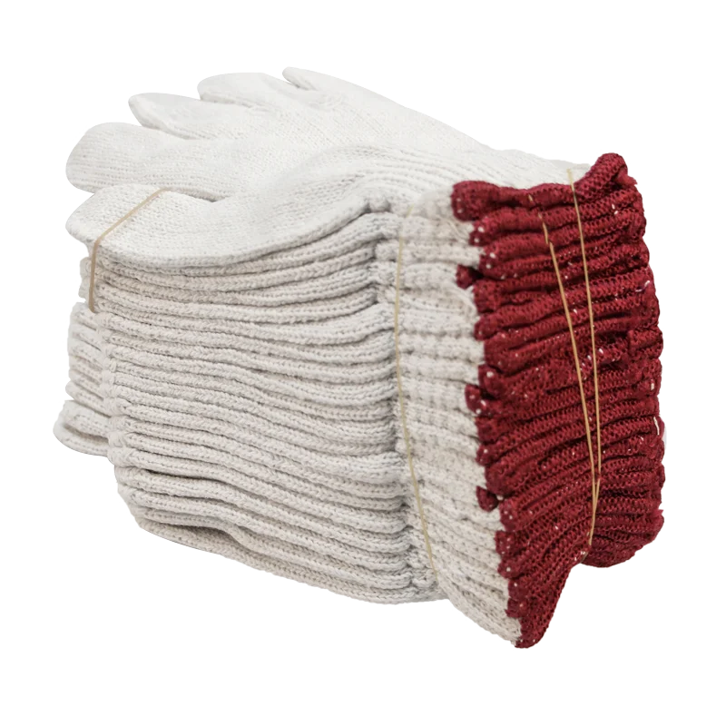Хорошая цена, нейлоновая красная пряжа, переработанные Хлопковые вязаные перчатки, женские садовые рабочие перчатки