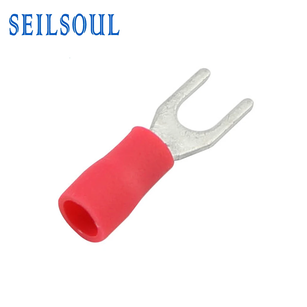 SV AWG 22-16 Terminal Fork Block Plastic Solder Sleeve Insulated Cord End Terminal Crimp Wire Connectors