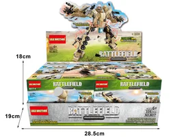 Military Blocks Toy Tank Plane Transform Robot Kids Educational Building Block
