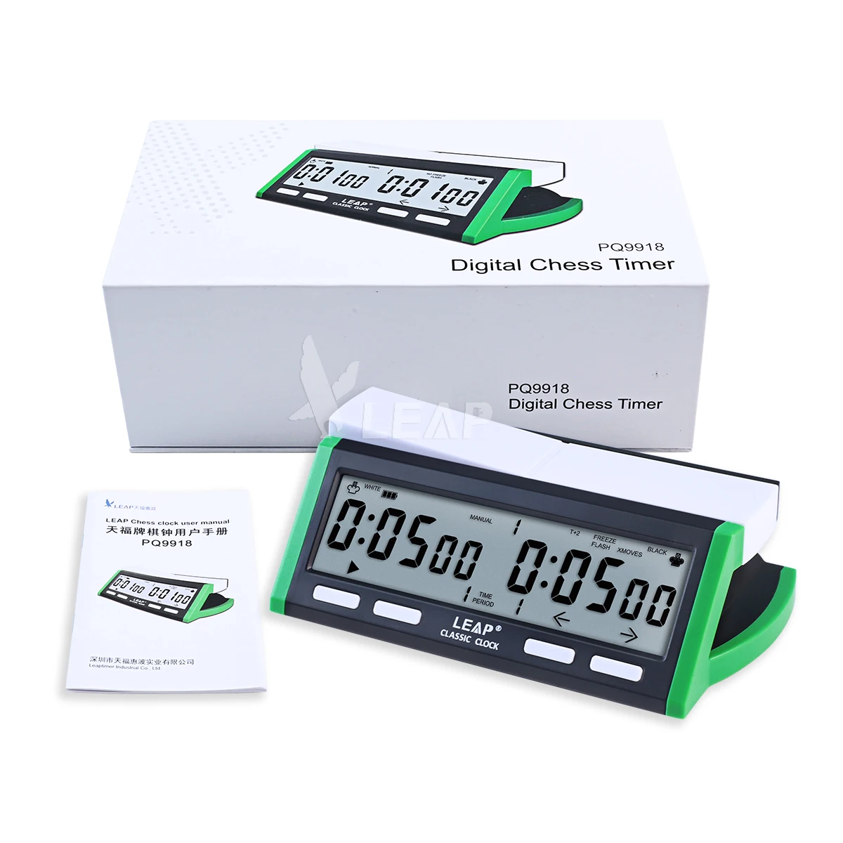 Digital Professional LEAP FlDE Chess Clock PQ9918 single multi countdown restricted moves  bonus delay chess clock timer