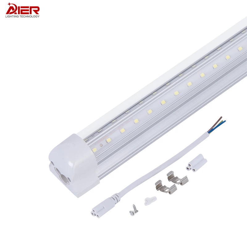 AIER ETL DLC 4FT T8 Integrated V-shaped Led Tube Light With OEM ODM Indoor Lighting Aluminum PC 3500K 4000K 5000K 6000K