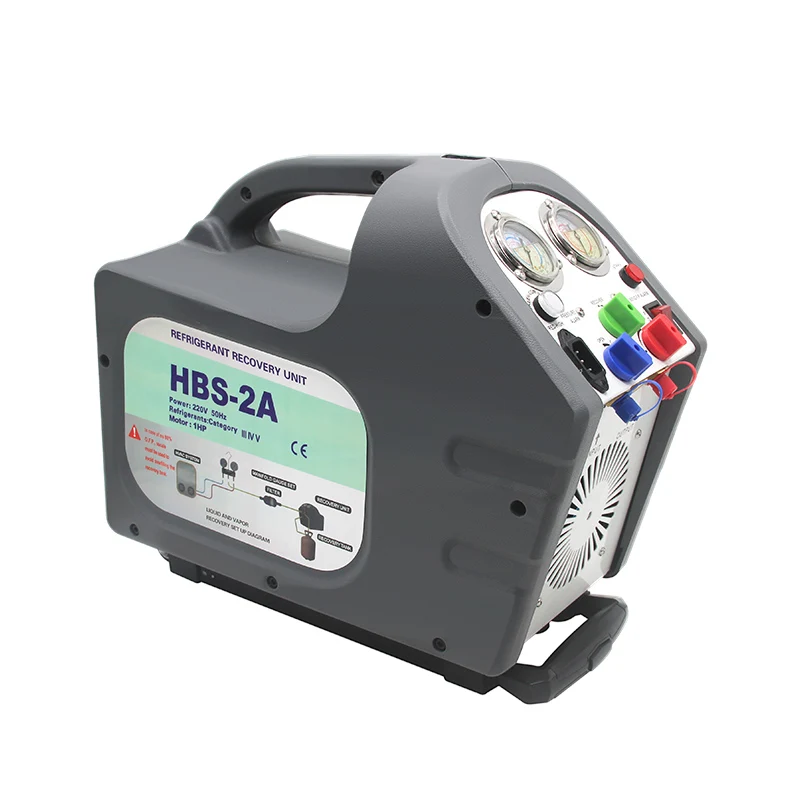 new 220V/110V CE HBS-1A HBS-2A 1HP R134a Auto AC Refrigerant Recovery machine Refrigerant recycling unit oil separation device