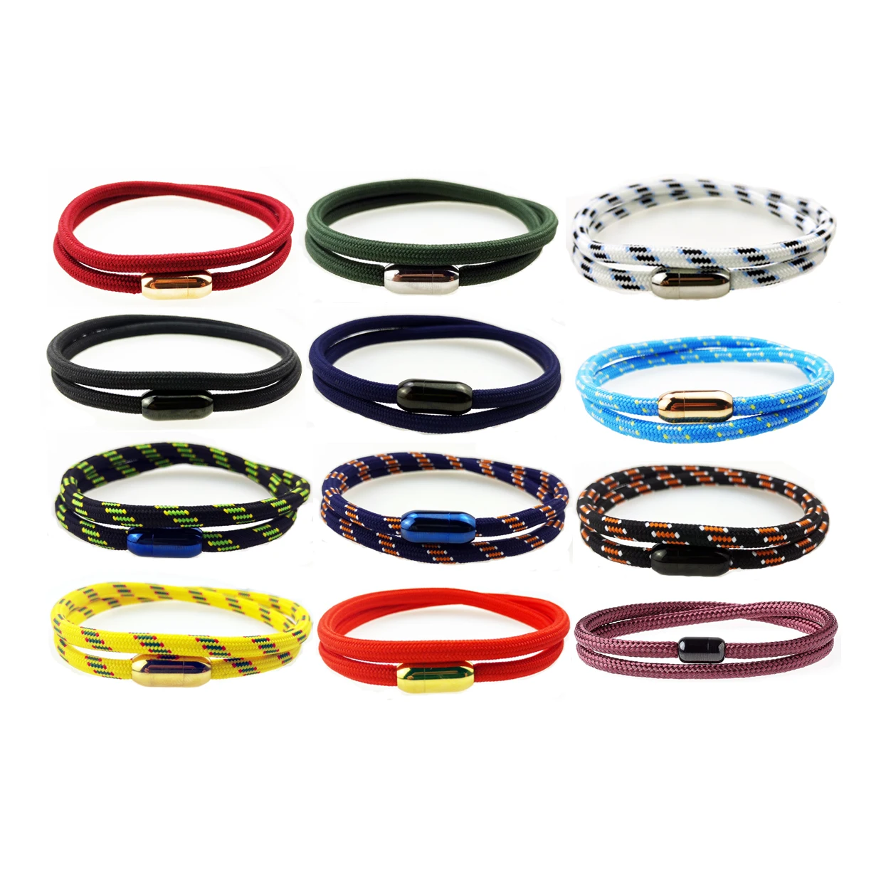 Customizable Stainless Steel Bracelet Magnetic Clasp Personalized Sailing Surf Rope Men Bracelet