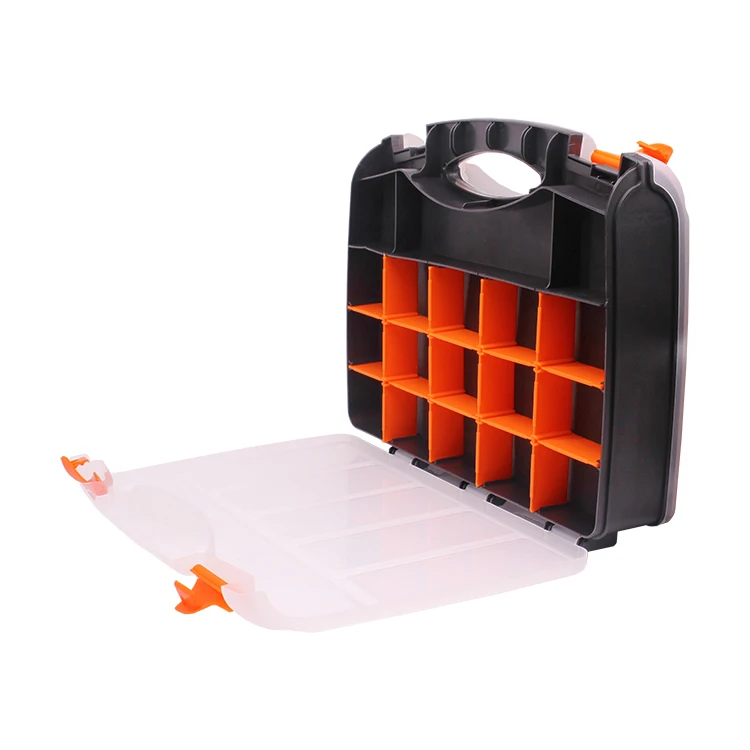 10 Compartment Organizer with Impact Resistant Polymer and Customizable Removable Plastic Dividers