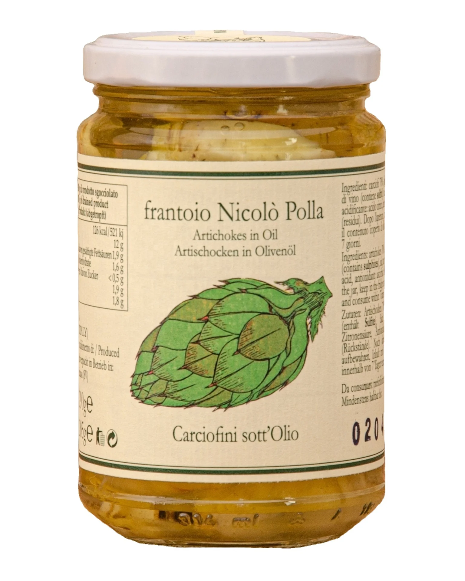 Top quality Italian Baby Artichokes in olive oil 290g by Polla Nicolo since 1875 Ideal as side dish snack and appetiser