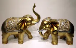 Factory Custom made best home decor crafts polyresin gifts elephant decor resin sculpture crafts made of resin