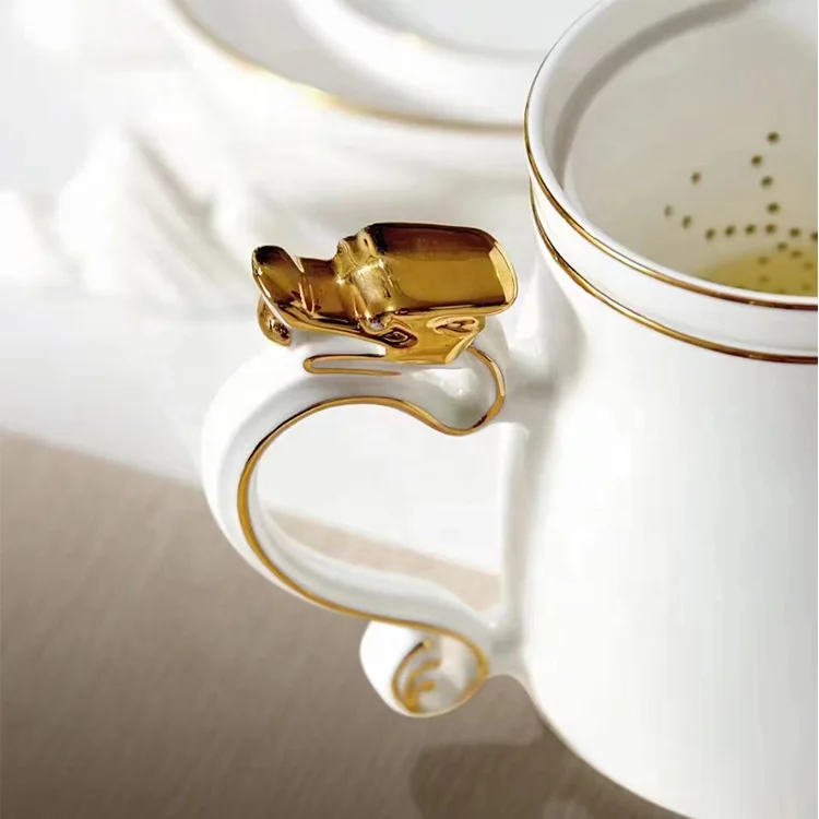 new design fine bone china luxury chinese style porcelain mugs for gift