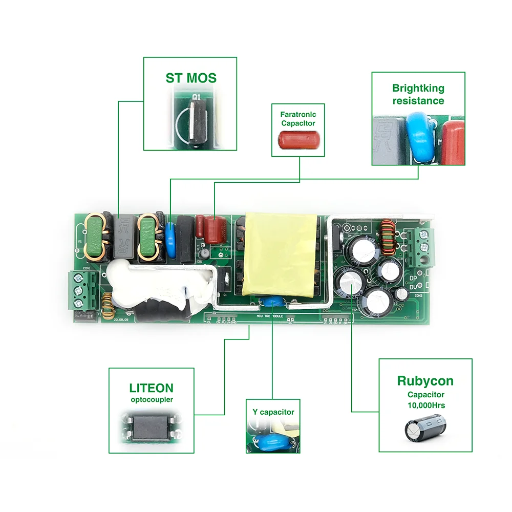 Triac затемняемый фазовый срез MLV ELV 220vac 230vac 240vac 80 Вт 12Vdc 5500mA SAA RCM CE UKCA с постоянным напряжением светодиодный драйвер