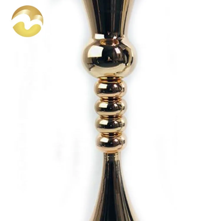 
Luxurious Modern Hotel Gold Metal Cylinder Flower Vases For Home Decor 