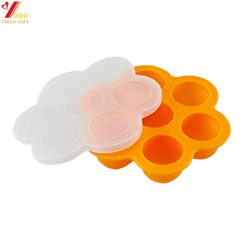 Ice Ball Mold Silicone Ice Tray Molds with Lids Customized 7 Circular Holes Silicone Kitchen Round Ice Cream Tools 50pcs