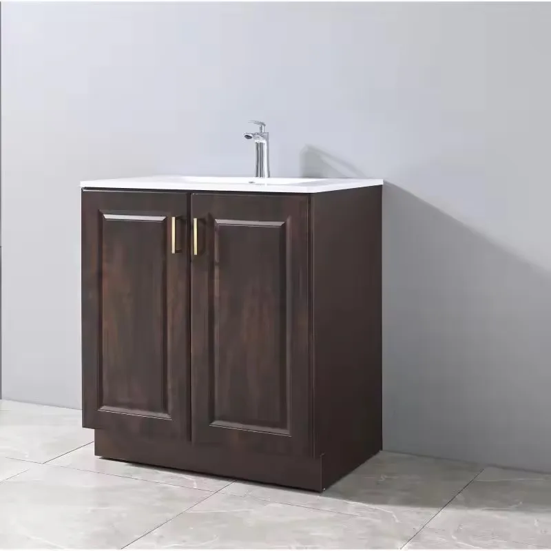 Kelen 2024 Custom Luxury Quartz Counter Top Set Ready Made Mirror Small Wood Wall Mounted Modern Sink Bathroom Cabinet Vanity