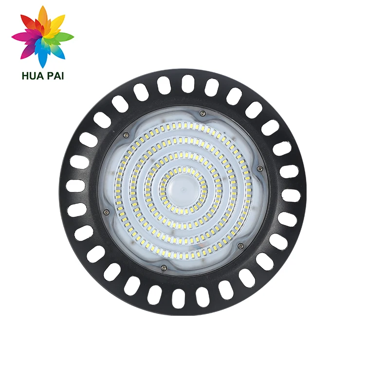 HUAPAI High Luminary Ip65 Waterproof Factory Warehouse SMD 100W 150W 200W UFO LED High Bay Light