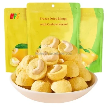 Golden Supplier Freeze Dry Snacks Candy Healthy Food Freeze Dried Mango Cashew Kernel