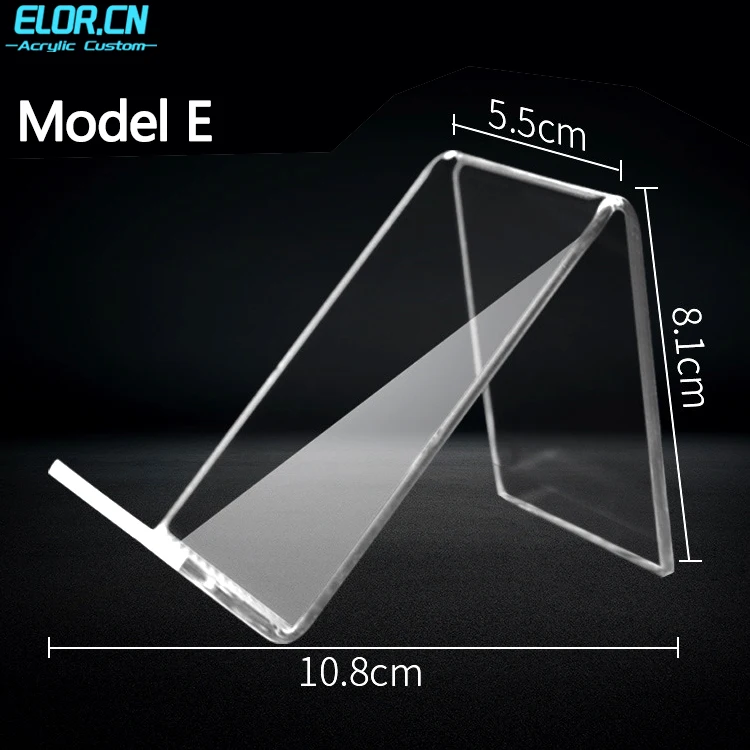 ELOR Hot Selling Customized Size Transparent Acrylic Mobile Phone Holder Electronic Products Display Stand