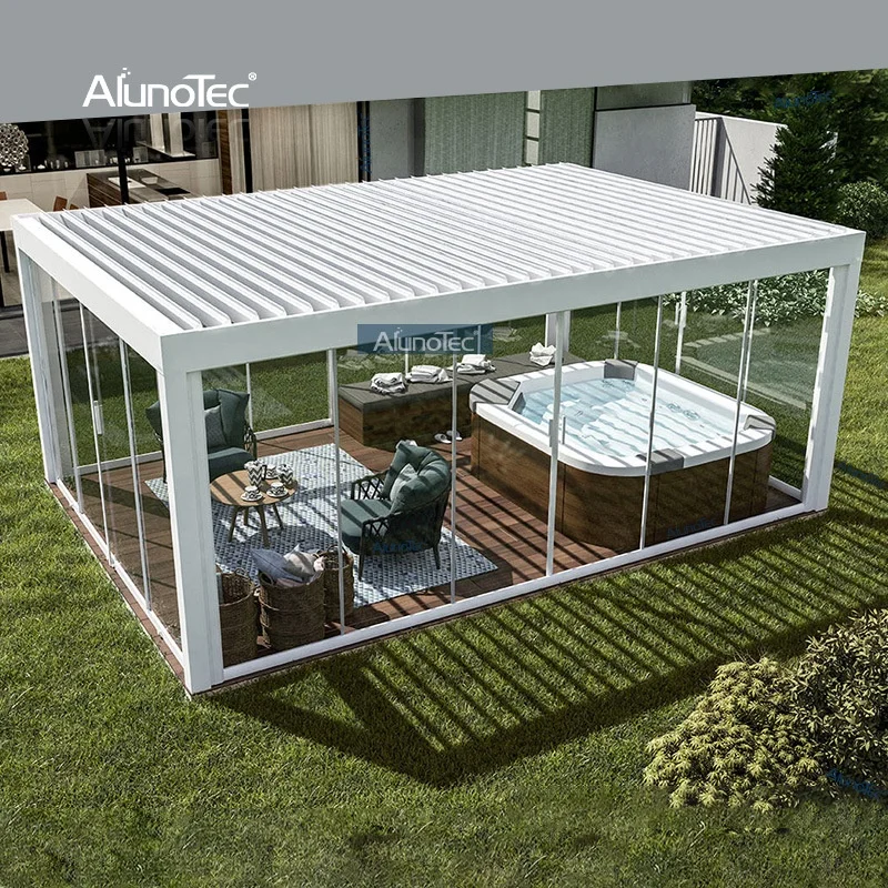 Modern Waterproof Garden Aluminum Electric Garden Furniture Pergola Gazebo