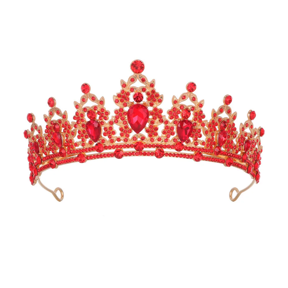 Factory cheap Hair accessories Wedding Hair crystal Jewelry 14 colors in stock  crown and tiaras golden tiaras
