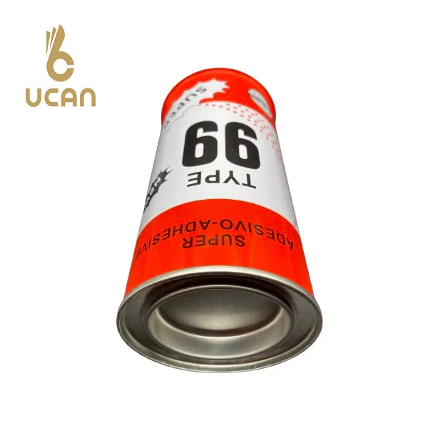 Wholesale paint Metal Tin Can Packing For adhesive glue D75MM*H152MM Round Metal Tin Container