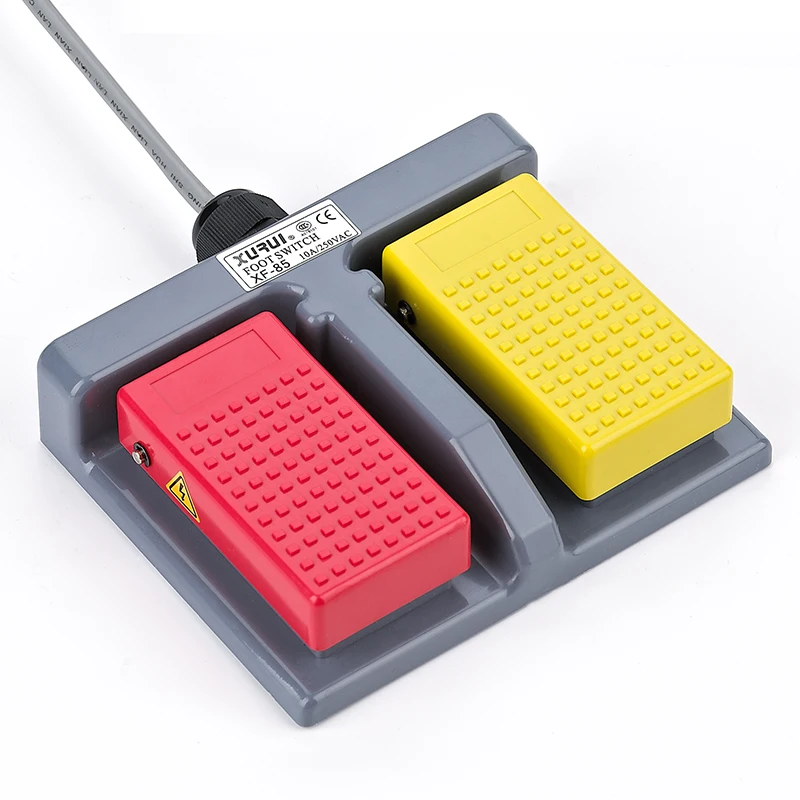 ABS plastic 10A 250VAC foot controller double pedal foot switch