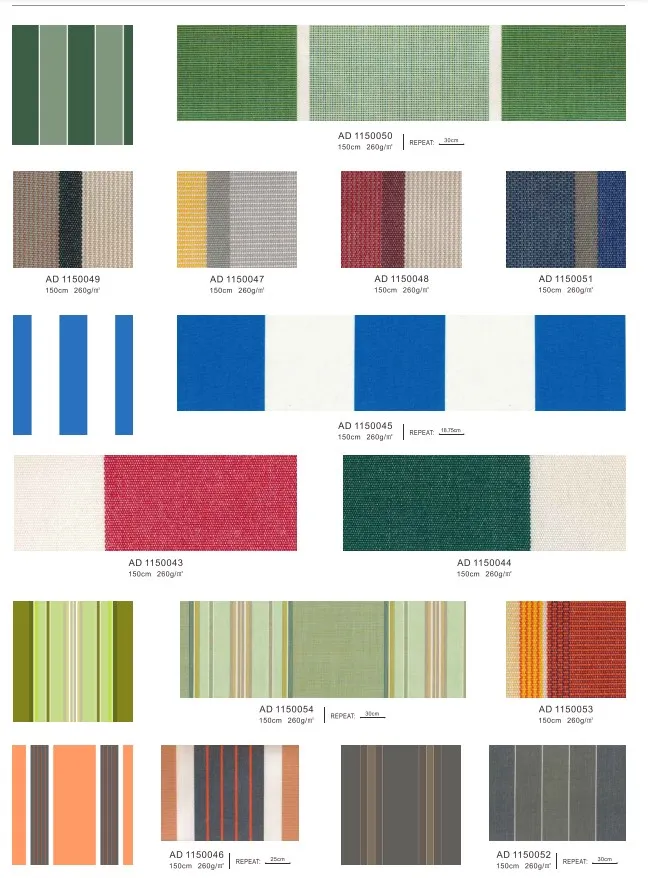 Zhejiang Factory Cutting Length Anti-UV 50+ Solution Dyed Acrylic Awning Fabric outdoor covering sofa cushions awning fabric