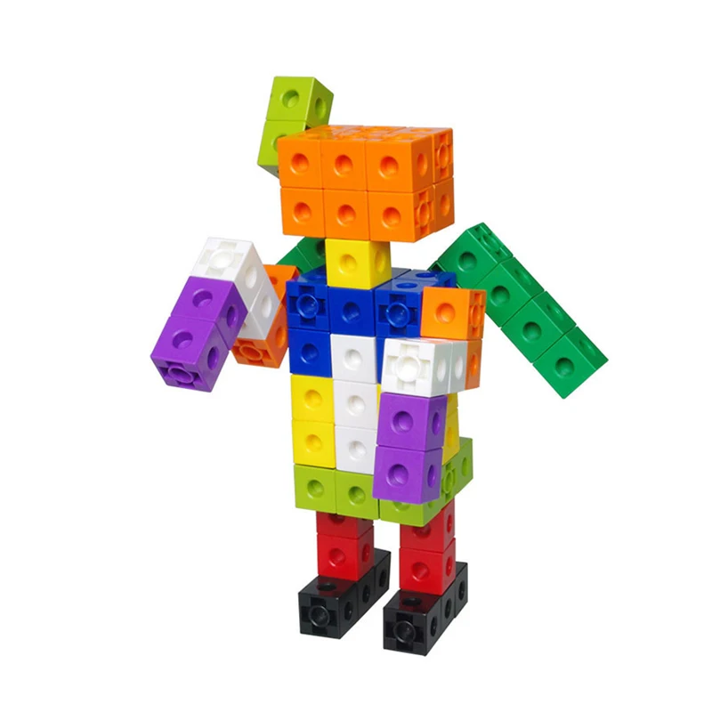 10 colors Multilink Linking Counting Cubes Blocks Teaching Math Manipulative Kids Early Education Toy