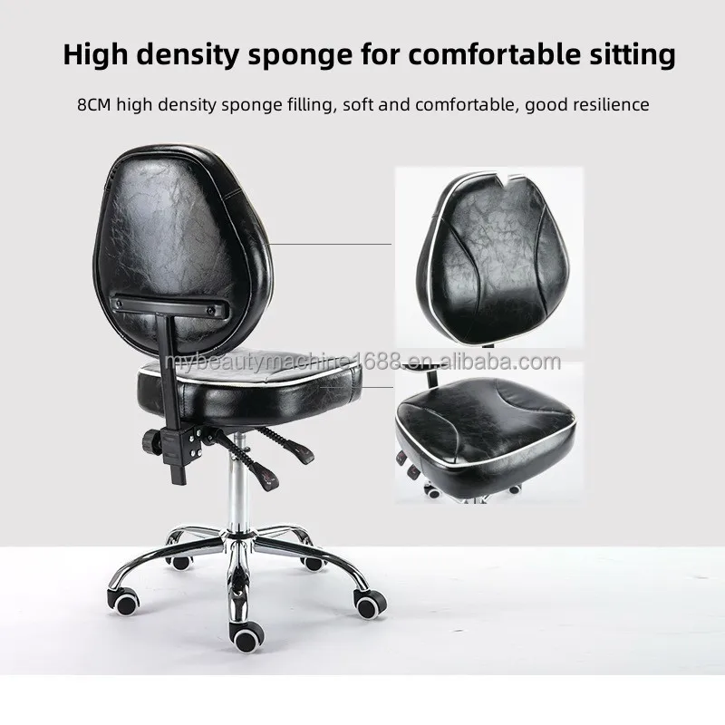 Professional Portable Rolling Salon Stool Chair with Wheels Massage Spa Hair Cutting Stools Beauty Chair