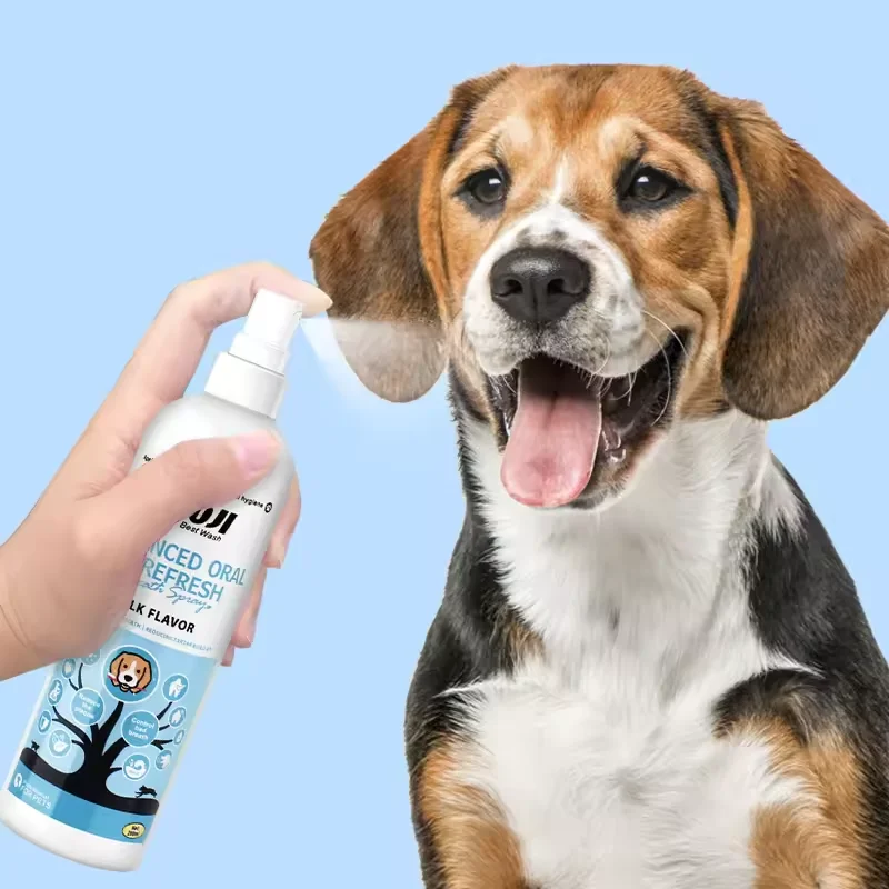 Odor Eliminator Natural Plant Extract 200ml Pet Oral Spray Remove Bad Breath Dental Gum Freshener Mouth Cleaning Spray for Dogs