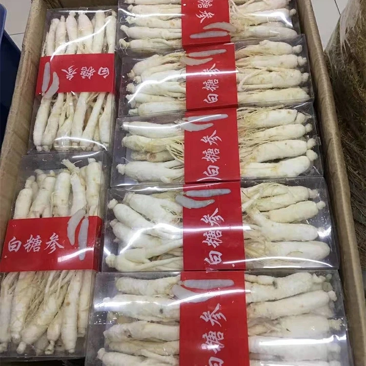 HUARAN Ginseng Wholesale Pure Natural Sugar Ginseng Root Chinese Herbs Dried White Ginseng