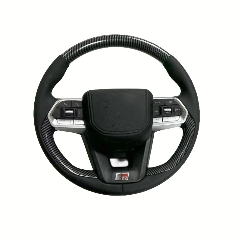 Upgrade NEW GR Steering wheel Custom style steering wheel Style Steering wheel For Toyota HILUX Full leather Steering whee