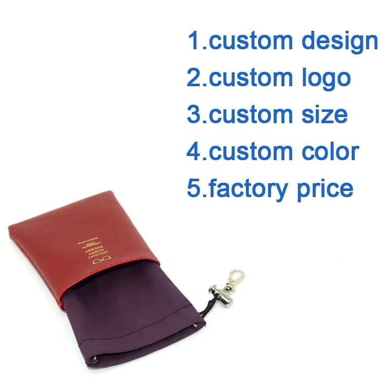 Multi-function custom PU leather storage bag for glasses sunglasses cases