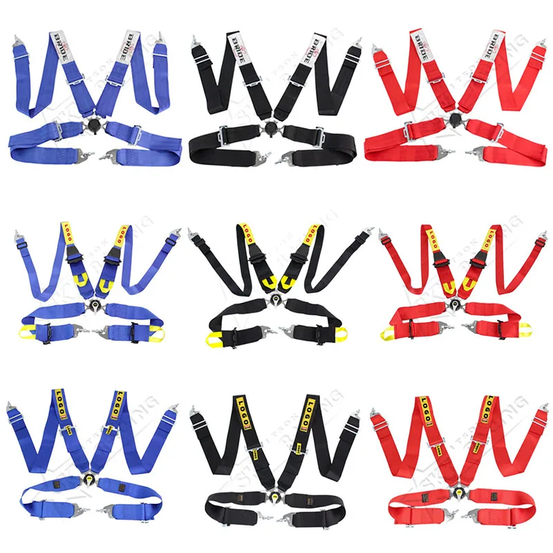 Racing JDM Adjustable Race Car Sports Drift Harness Safety Shoulder Strap Seatbelt 4 Point 3 Inch Seat Belt for MO BRIDE Sabelt