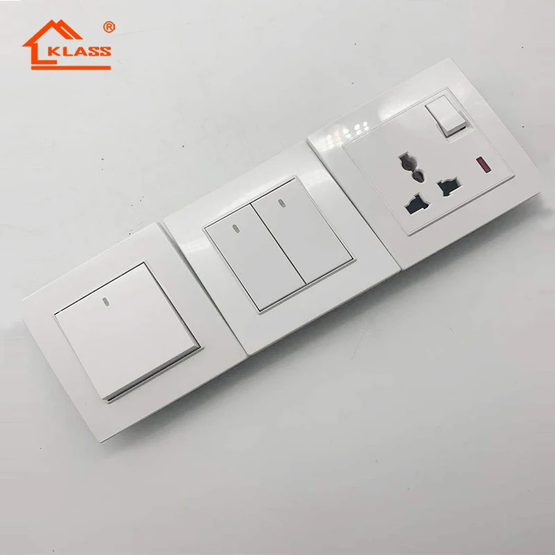 Factory New Design 1gang 1way electrical plate switch UAE country import wall switch with CE certification