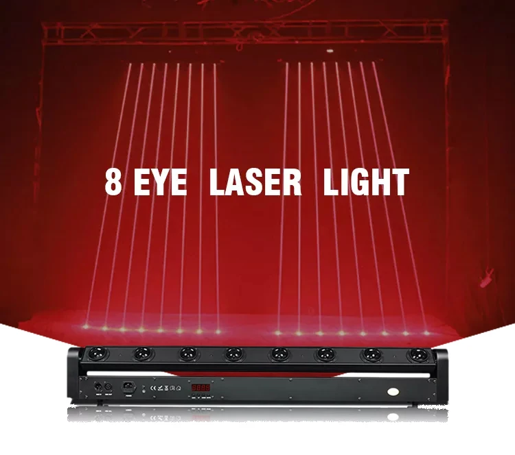8 Eyes Rgbw Beam Bar Moving Head Stage Laser Light for Dj Nightclub Disco Club Dmx Bar Lights
