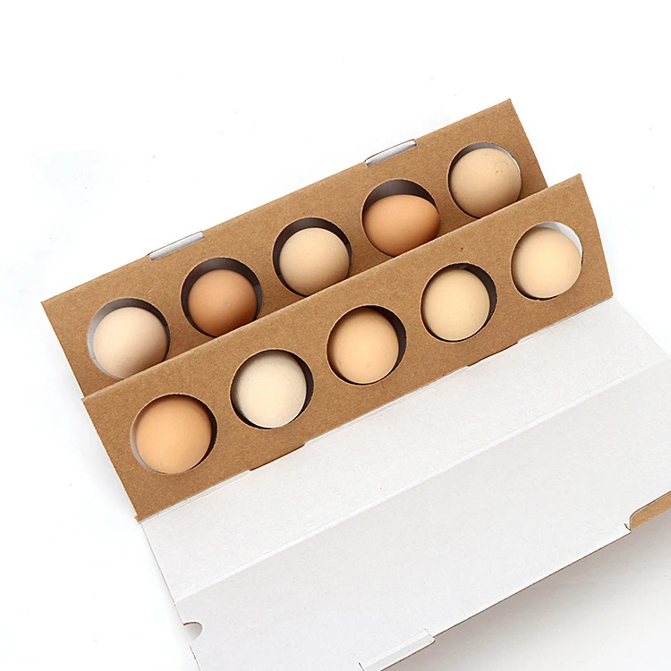 Оптовая Продажа с фабрики переработанный картон индивидуальным логотипом картонная коробка из крафт-бумаги для упаковки яиц
