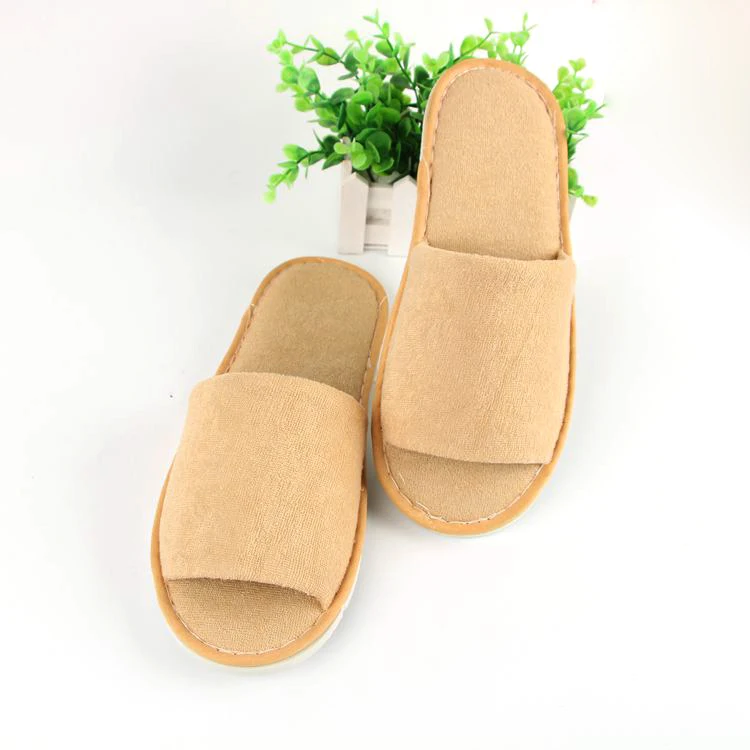 Wholesale Hotel Slippers Customized Logo Unisex Soft Slippers Anti Slip Bathroom SPA Open Toed Slippers