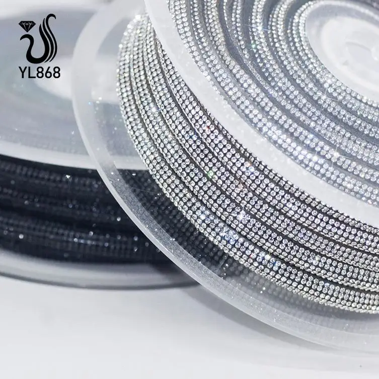 YALI austrian strass crystal Star Rhinestones Africa White 2 Carat Transparent Trim 1 Carat Mesh Fabric Loose Lab Grown Diamonds