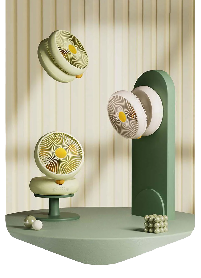 Пончик новый дизайн Настольный настенный Usb Перезаряжаемый вентилятор портативный наружный светодиодный светильник для кемпинга вентиляторы с генератором