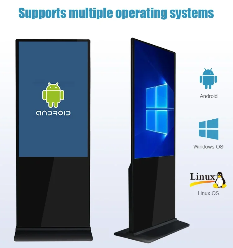 43 75 дюймов цифровой киоск крытый напольный рекламный дисплей lcd android digital signage и дисплеи
