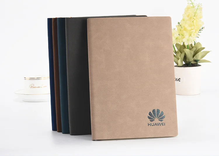 Custom Logo Hardcover Gift Leather Bound Notepad Notebook With