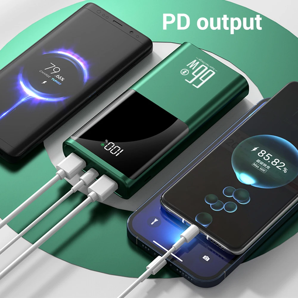 PD batterie 30000mah quick charge power bank 66w