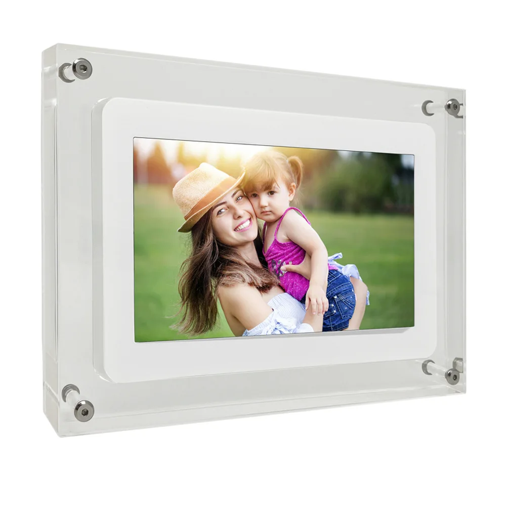 7 inch NFT acrylic LED digital screen electronic digital photo frame