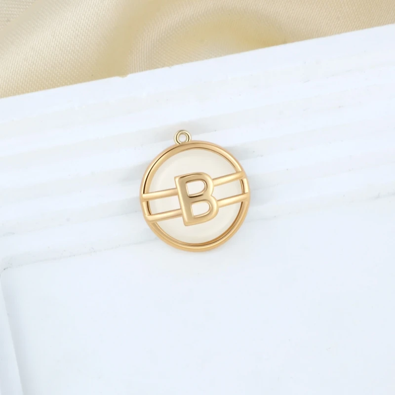 Kirin fashion jewelry pendants stainless steel charm Letter B DIY bracelet necklace jewelry charms