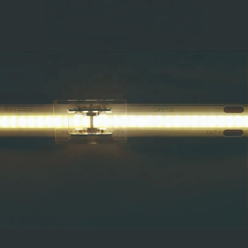 RTS Solderless Connector For 6mm 8mm 10mm Cob Led Strip Connector 2 Pin