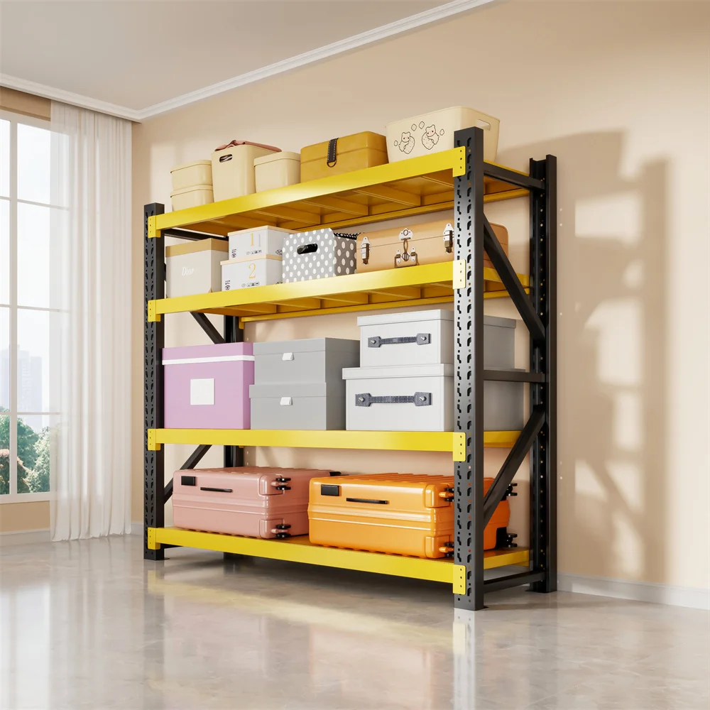 Industrial Metal Shelving Unit for Storage Organization Adjustable Heavy Duty Steel Storage Rack for Warehouse and Home Use