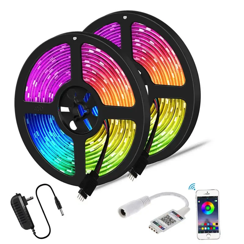 12V Low Voltage Wifi Smart RGB LED Christmas Strip Set RGB Music Light With USB Voice Bluetooth Control Waterproof